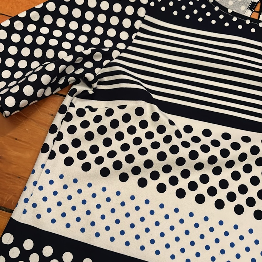 Banana Republic Black and White Patterned Mini Dress - Picture 3 of 6
